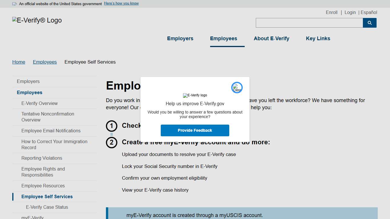 Employee Self Services E-Verify